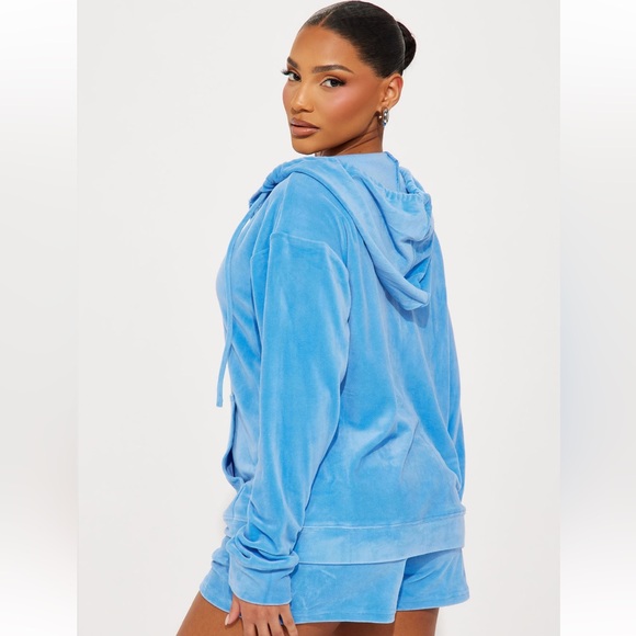 BRAND NEW LIGHT BLUE MATCHING JOGGERS SHORT SET - Picture 5 of 5